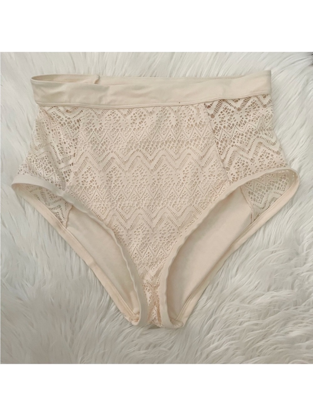 NWT Adore Me Veronna Contour High Waist Crochet Bikini Bottoms Size Large